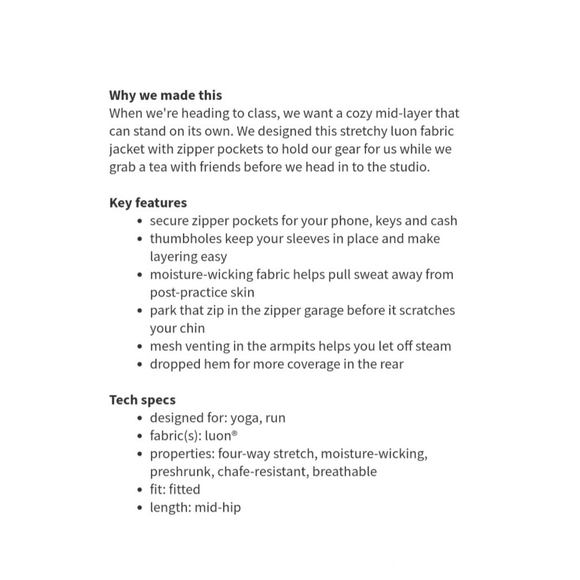 Lululemon Forme Striped Black Purple Jacket Size 12 Zip Front Lulu - Picture 13 of 13